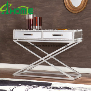 Luxury Modern Stainless Steel Console Table with Mirror